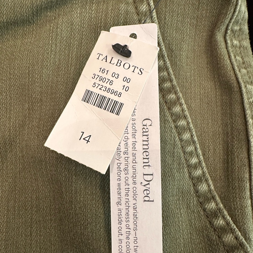 ⭐️NWT⭐️ Talbots KHAKI Green Straight Ankle Jeans